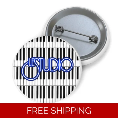 Le Studio Pin A Black Original Le studio logo Piano Keys